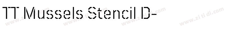 TT Mussels Stencil D字体转换 TT Mussels Stencil D字体转换